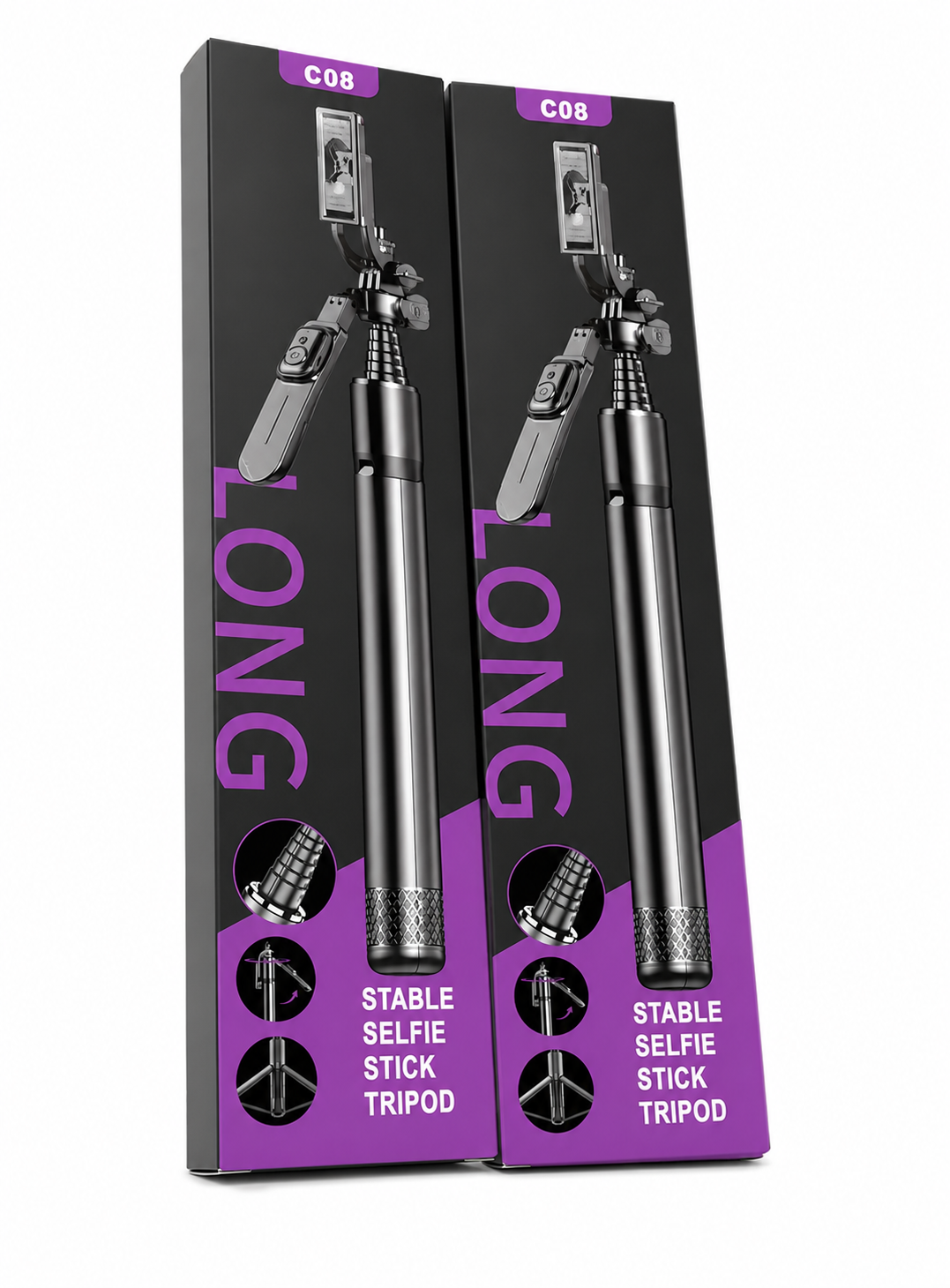 C08 Selfie Stick Tripod with Bluetooth Remote Control