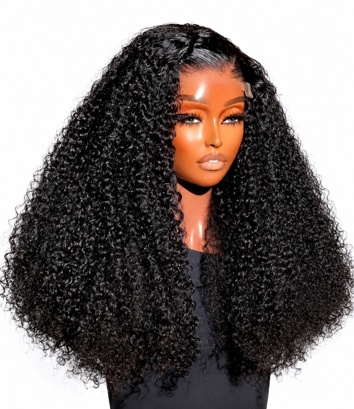 Premium 100% Human Hair Pixel Curl 5×5 Closure Wig – 20 Inch Natural Black