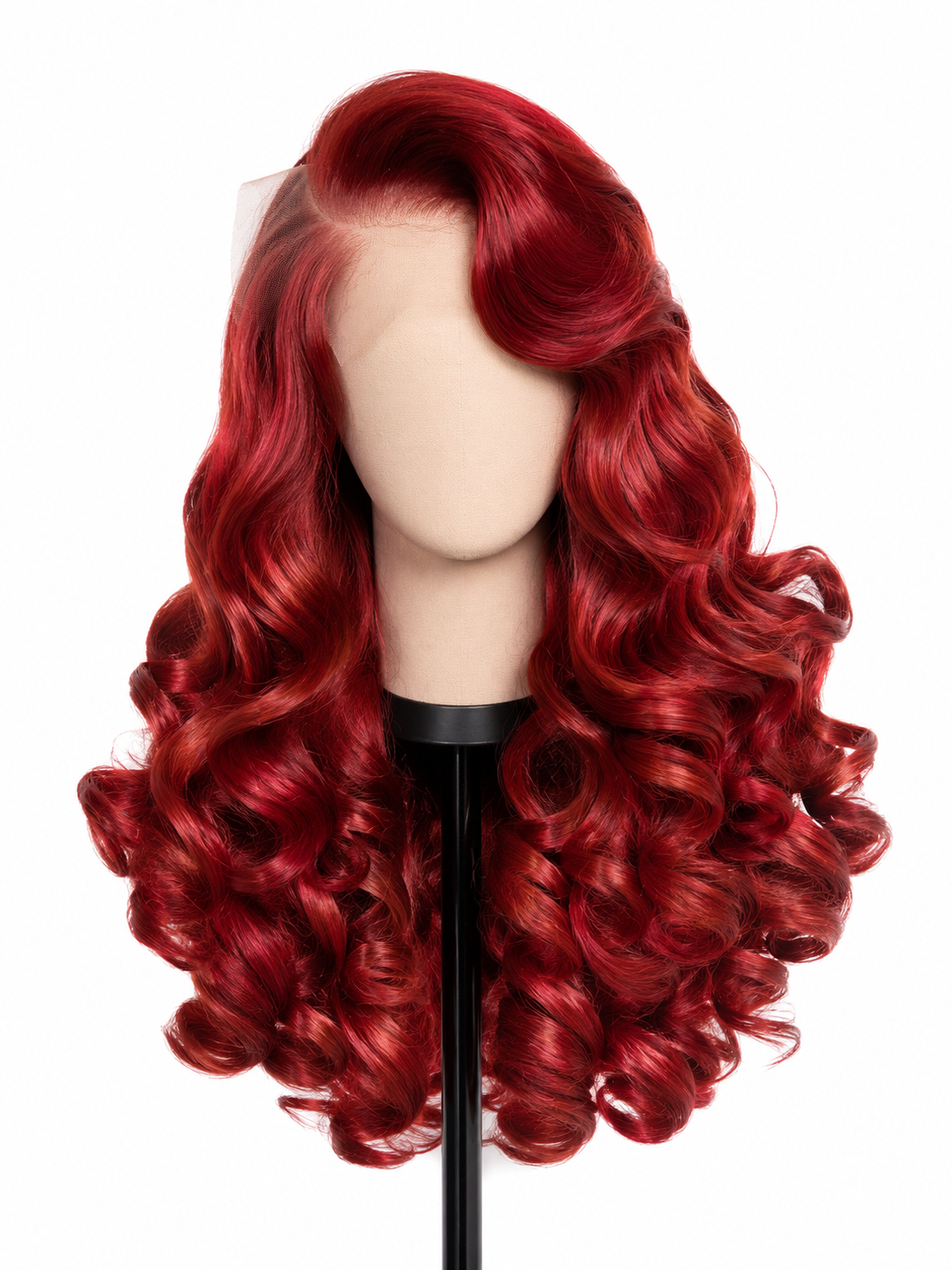 100% Human Hair Burgundy Bounce Wig - 18 Inches
