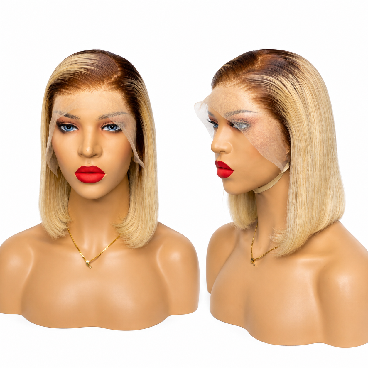 Honey Blonde Bob Lace Front Human Hair Wig