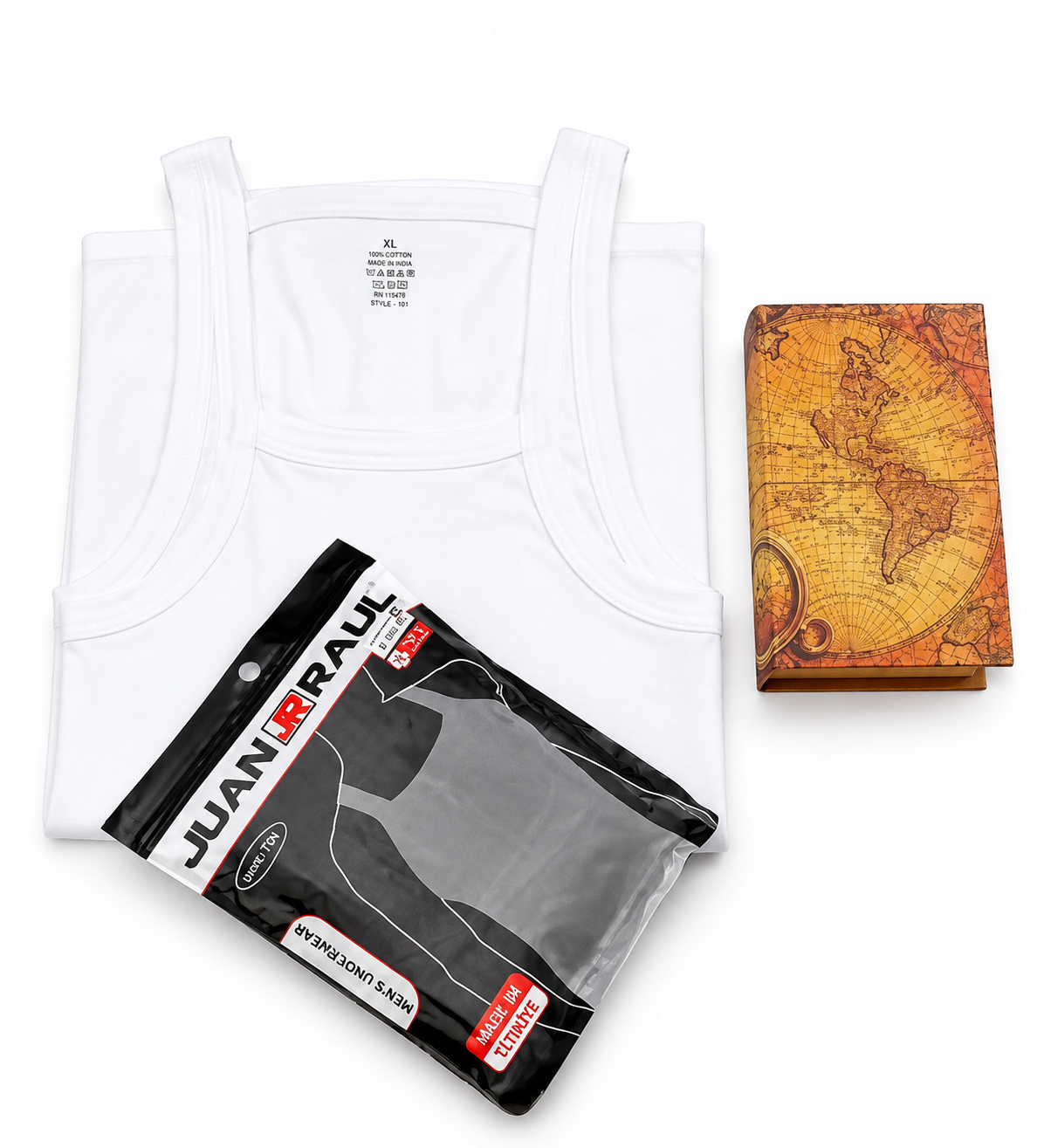Men's Stretch Fit Cotton Singlet – Black