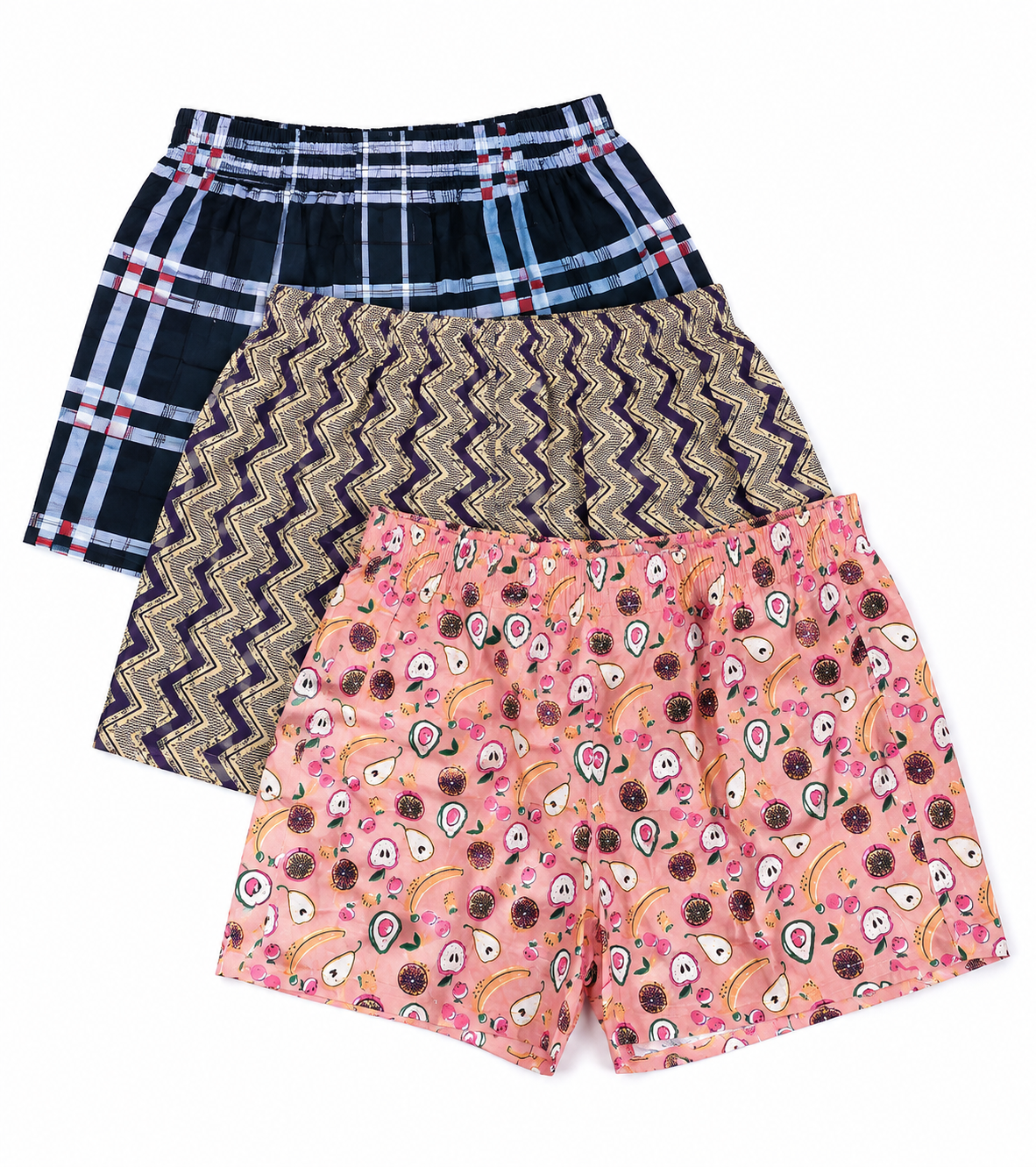 Men's Printed Boxer Shorts – 3 Pack