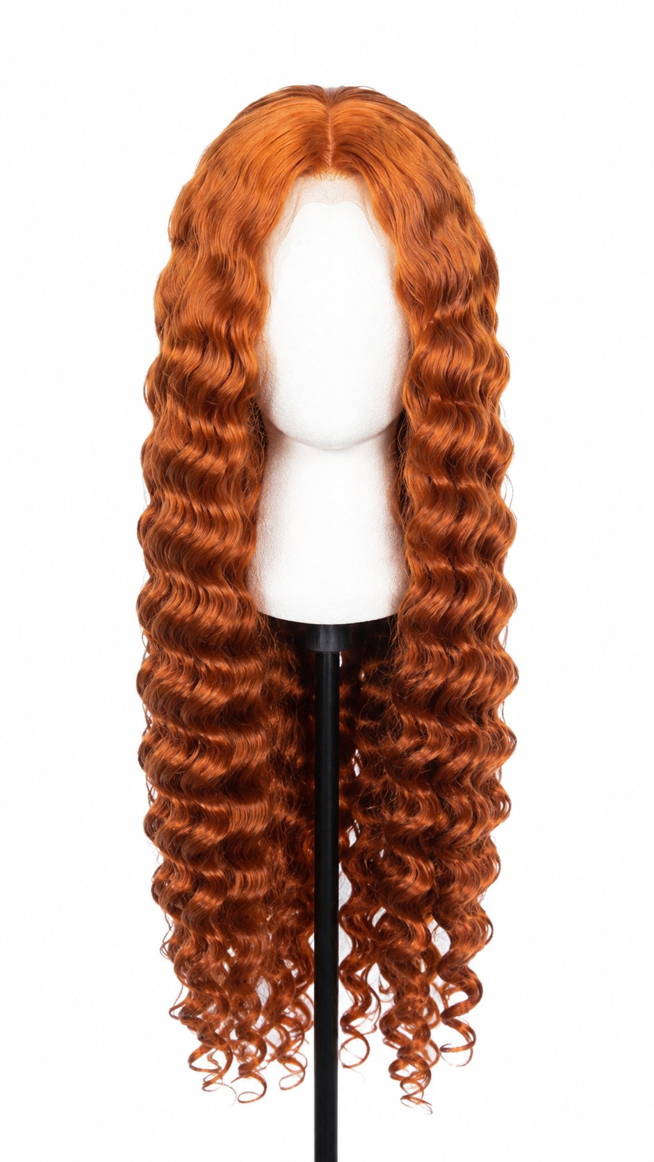 Copper Deep Wave Wig - Premium Synthetic Hair