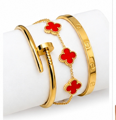 Golden Bracelet Set